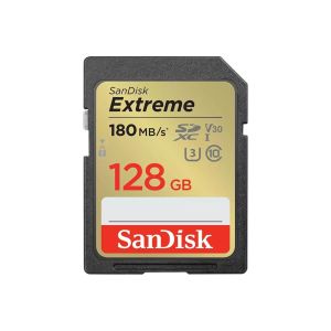 SanDisk SDXC Extreme 128GB (180/90 MB/s R/W) + 1 year RescuePRO Deluxe