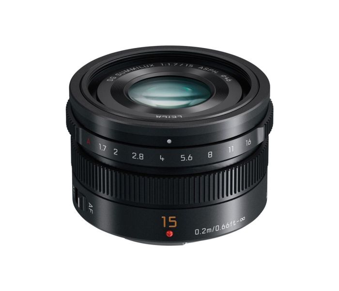 Panasonic Lumix G Leica 15mm f/1.7 Summilux DG Lens - Black