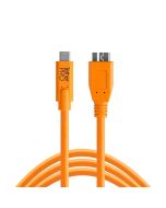 Tether Tools TetherPro USB-C to 3.0 Micro-B 15' (4.6m) High-Visibility Orange