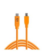 Tether Tools TetherPro USB-C to 2.0 Mini-B 5-Pin 15' (4.6m) High-Visibility Orange