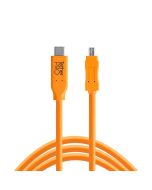 Tether Tools TetherPro USB-C to 2.0 Mini-B 8-Pin 15' (4.6m) High-Visibility Orange