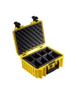 B&W Case Type 3000 Yellow with Divider Set